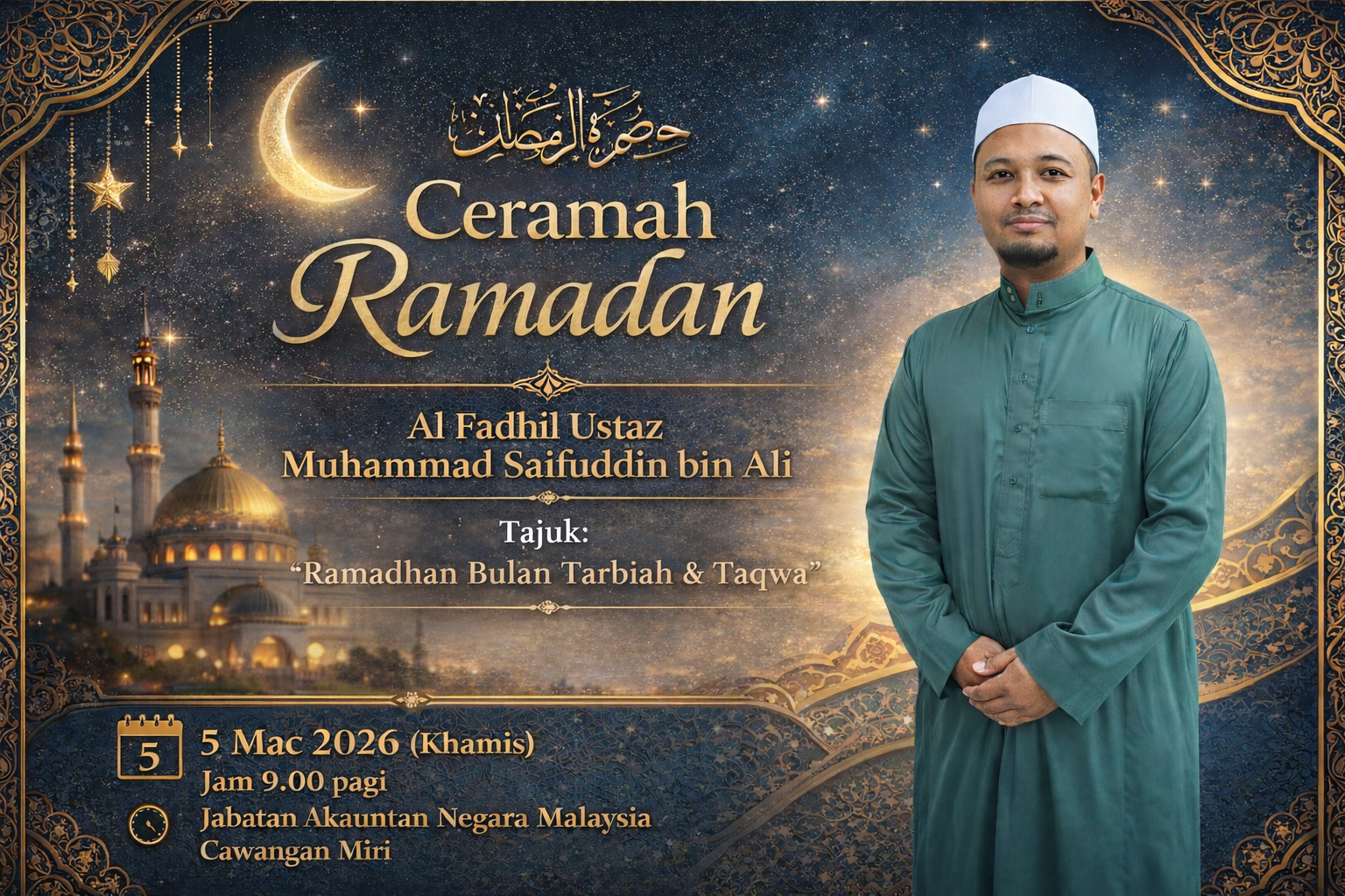 Poster Ceramah Ramadan Mac